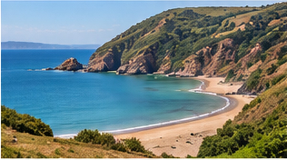 Coastal beach and cliffs